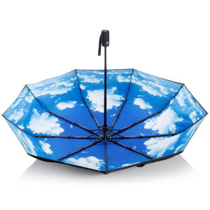 ร่ม moma sky สีน้ำเงินแบบกำหนดเองพร้อมโลโก้แบรนด์